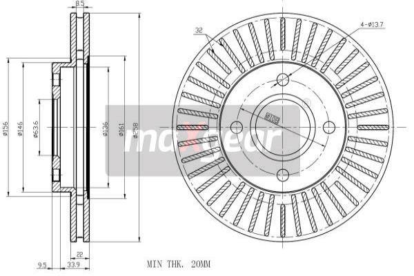 MAXGEAR Bremsscheibe