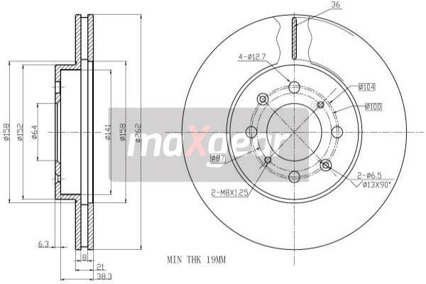 MAXGEAR Bremsscheibe