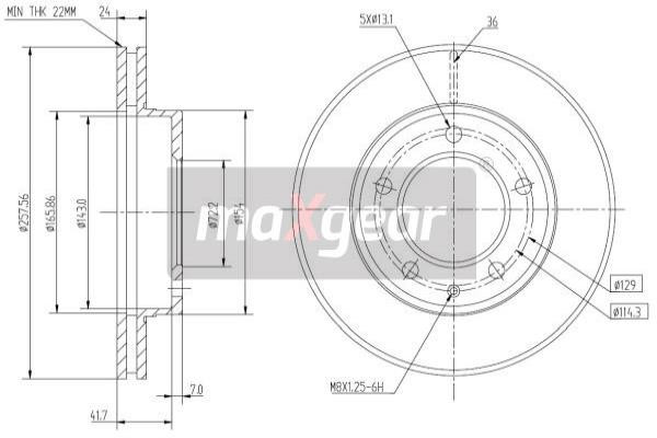 MAXGEAR Bremsscheibe