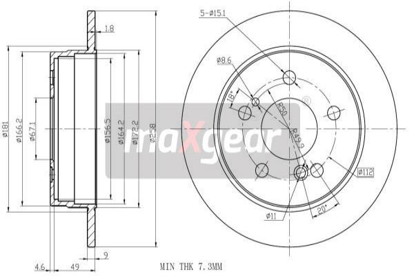 MAXGEAR Bremsscheibe