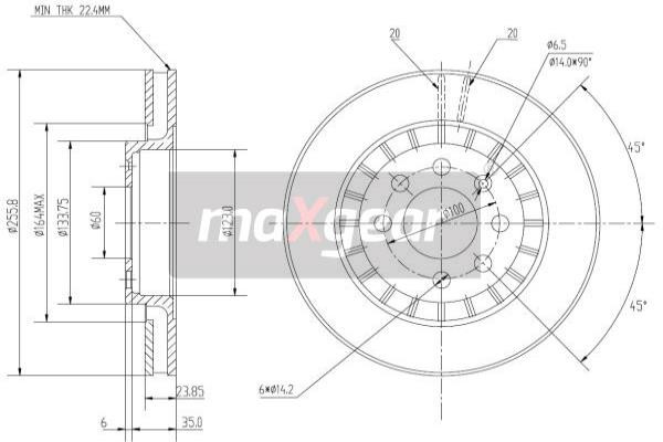 MAXGEAR Bremsscheibe