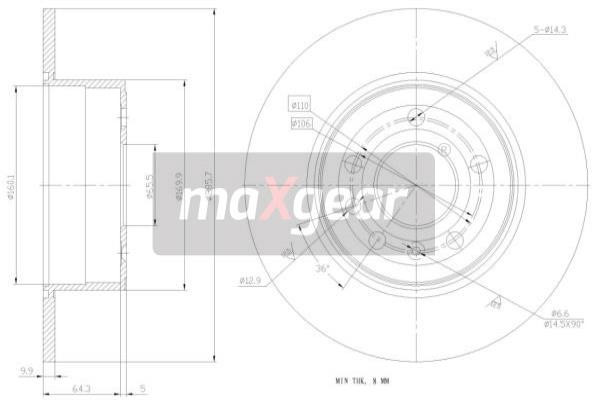 MAXGEAR Bremsscheibe