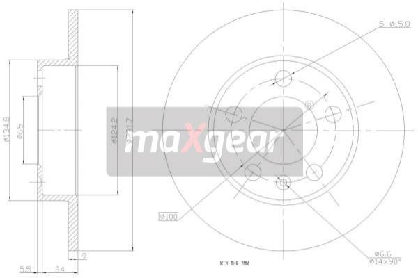 MAXGEAR Bremsscheibe MAXGEAR Bremsscheibe