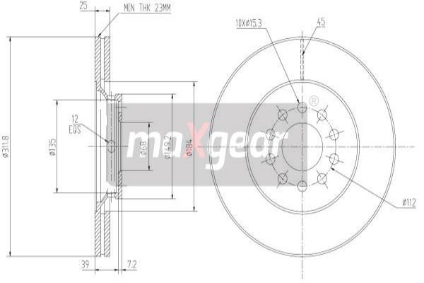 MAXGEAR Bremsscheibe