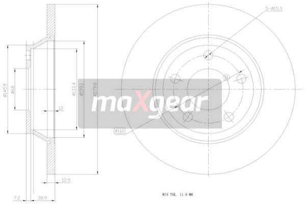 MAXGEAR Bremsscheibe