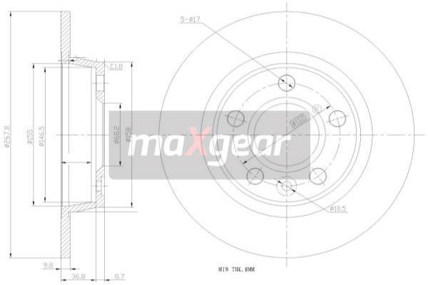 MAXGEAR Bremsscheibe