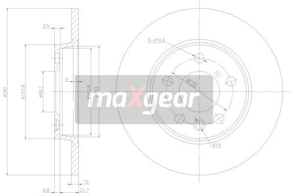 MAXGEAR Bremsscheibe