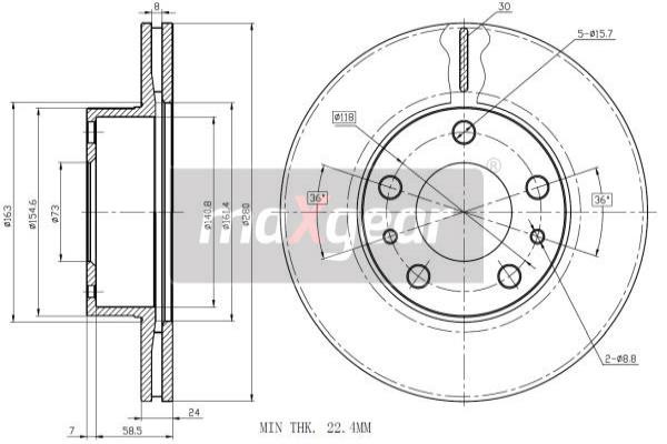 MAXGEAR Bremsscheibe