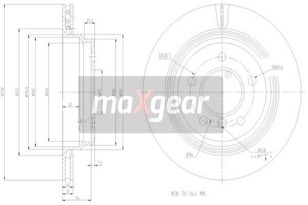 MAXGEAR Bremsscheibe
