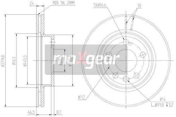 MAXGEAR Bremsscheibe