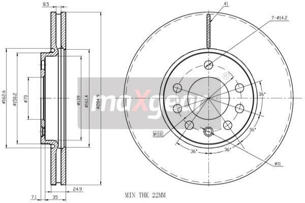 MAXGEAR Bremsscheibe