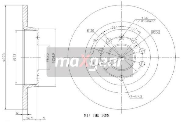 MAXGEAR Bremsscheibe