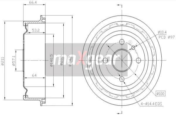 MAXGEAR Bremstrommel