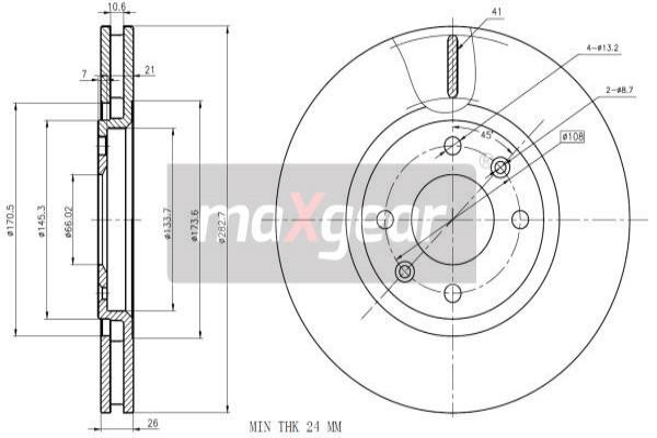 MAXGEAR Bremsscheibe