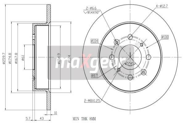 MAXGEAR Bremsscheibe