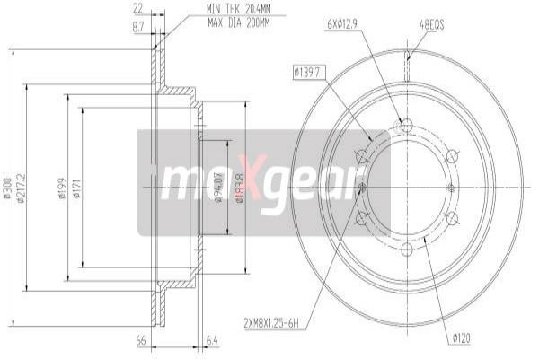 MAXGEAR Bremsscheibe