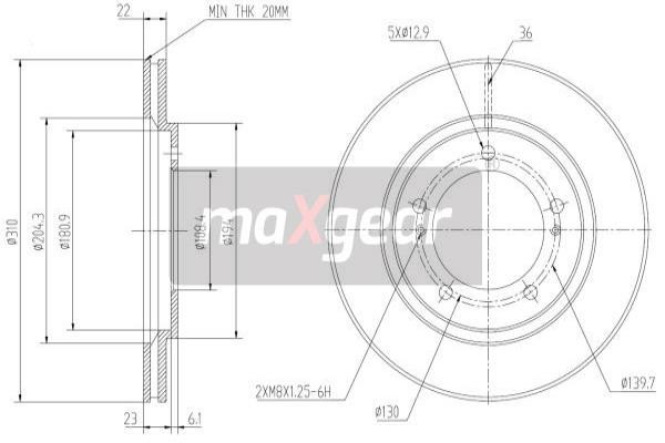 MAXGEAR Bremsscheibe