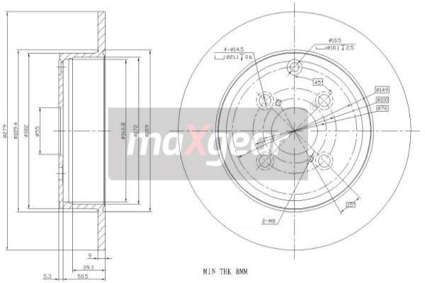 MAXGEAR Bremsscheibe
