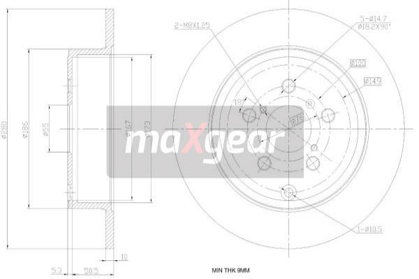 MAXGEAR Bremsscheibe