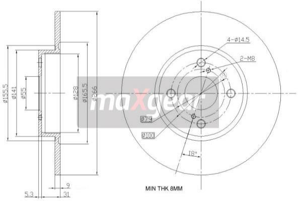 MAXGEAR Bremsscheibe