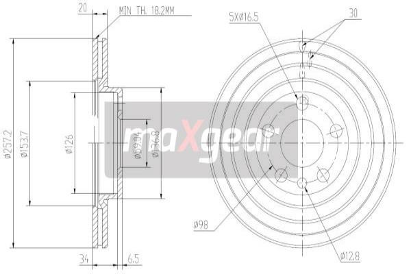 MAXGEAR Bremsscheibe