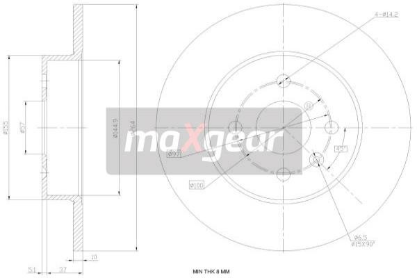 MAXGEAR Bremsscheibe