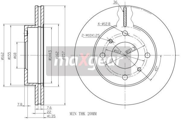 MAXGEAR Bremsscheibe