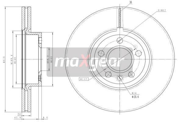 MAXGEAR Bremsscheibe