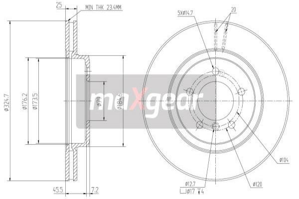 MAXGEAR Bremsscheibe