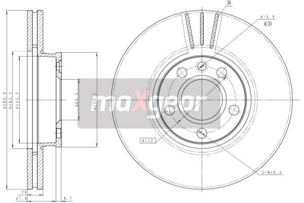 MAXGEAR Bremsscheibe