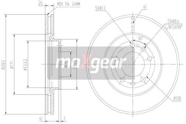 MAXGEAR Bremsscheibe