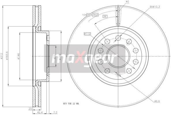 MAXGEAR Bremsscheibe