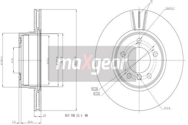 MAXGEAR Bremsscheibe
