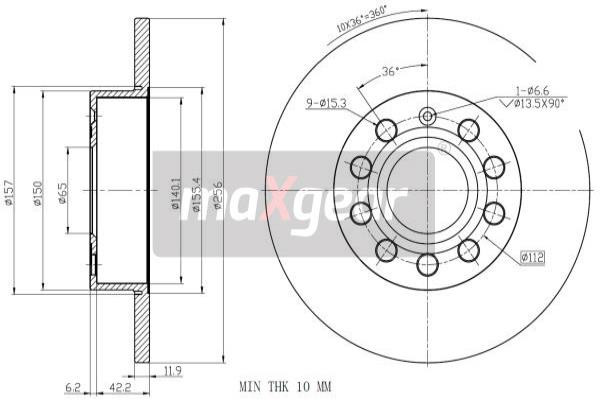 MAXGEAR Bremsscheibe