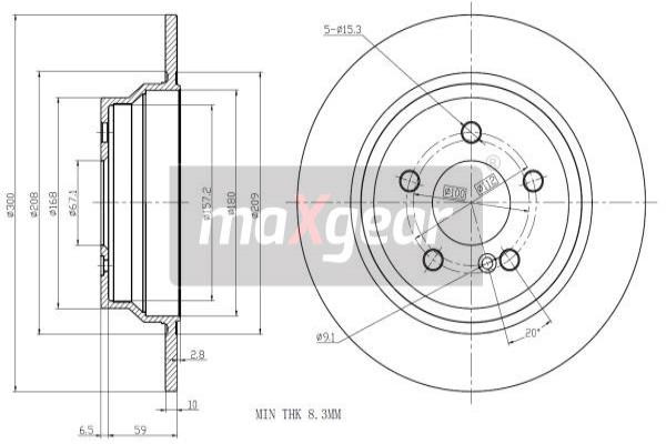 MAXGEAR Bremsscheibe