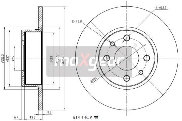 MAXGEAR Bremsscheibe