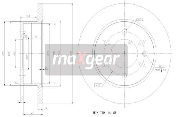 MAXGEAR Bremsscheibe