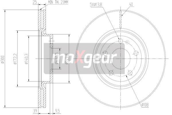 MAXGEAR Bremsscheibe