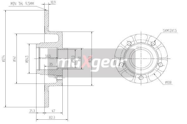 MAXGEAR Bremsscheibe
