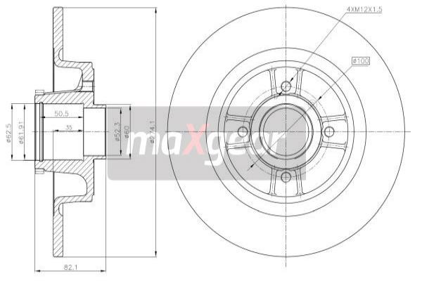 MAXGEAR Bremsscheibe