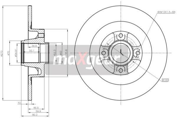 MAXGEAR Bremsscheibe
