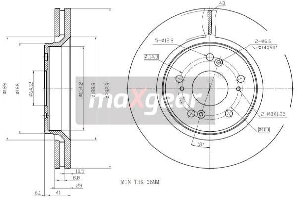 MAXGEAR Bremsscheibe