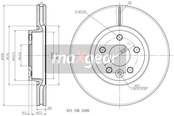 MAXGEAR Bremsscheibe