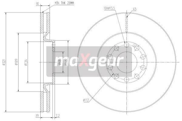 MAXGEAR Bremsscheibe