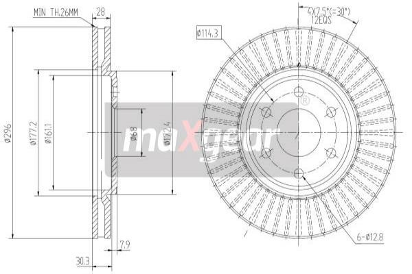 MAXGEAR Bremsscheibe