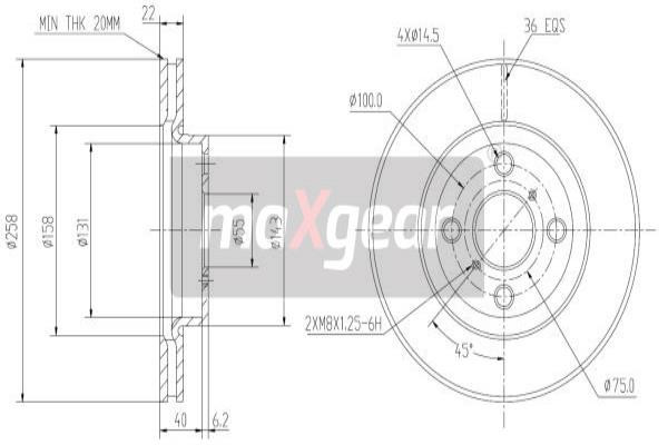 MAXGEAR Bremsscheibe