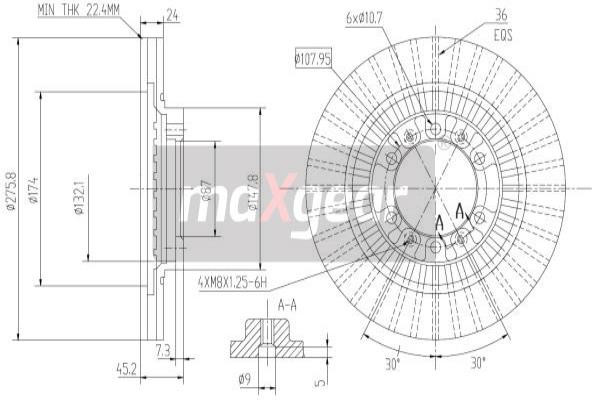 MAXGEAR Bremsscheibe
