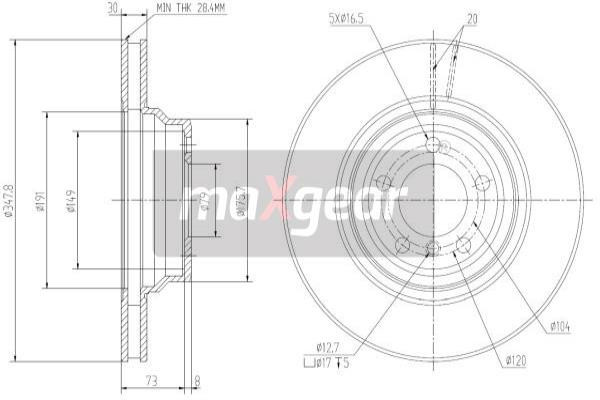 MAXGEAR Bremsscheibe