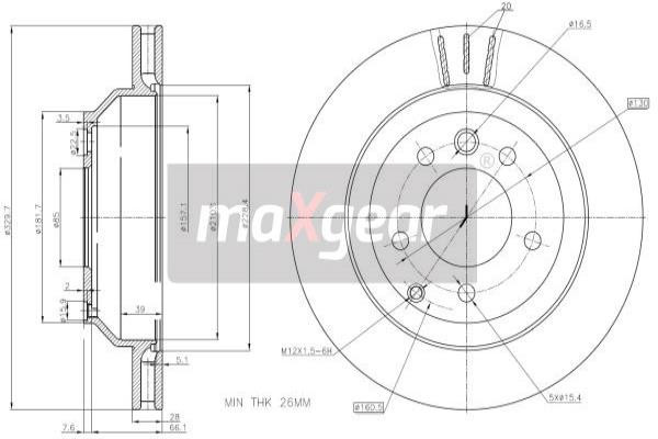 MAXGEAR Bremsscheibe