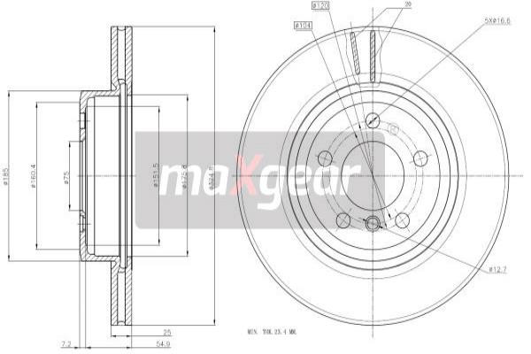 MAXGEAR Bremsscheibe